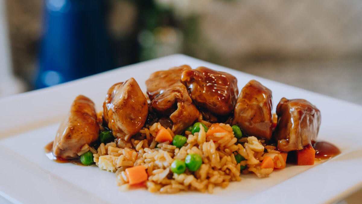 Photo of Teriyaki Pork Tenderloin and Fried Brown Rice