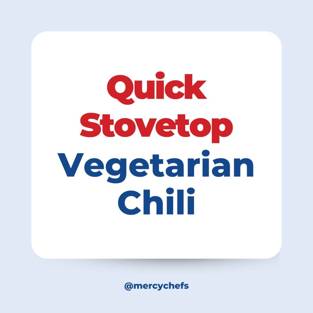 Quick Stovetop Vegetarian Chili Graphic