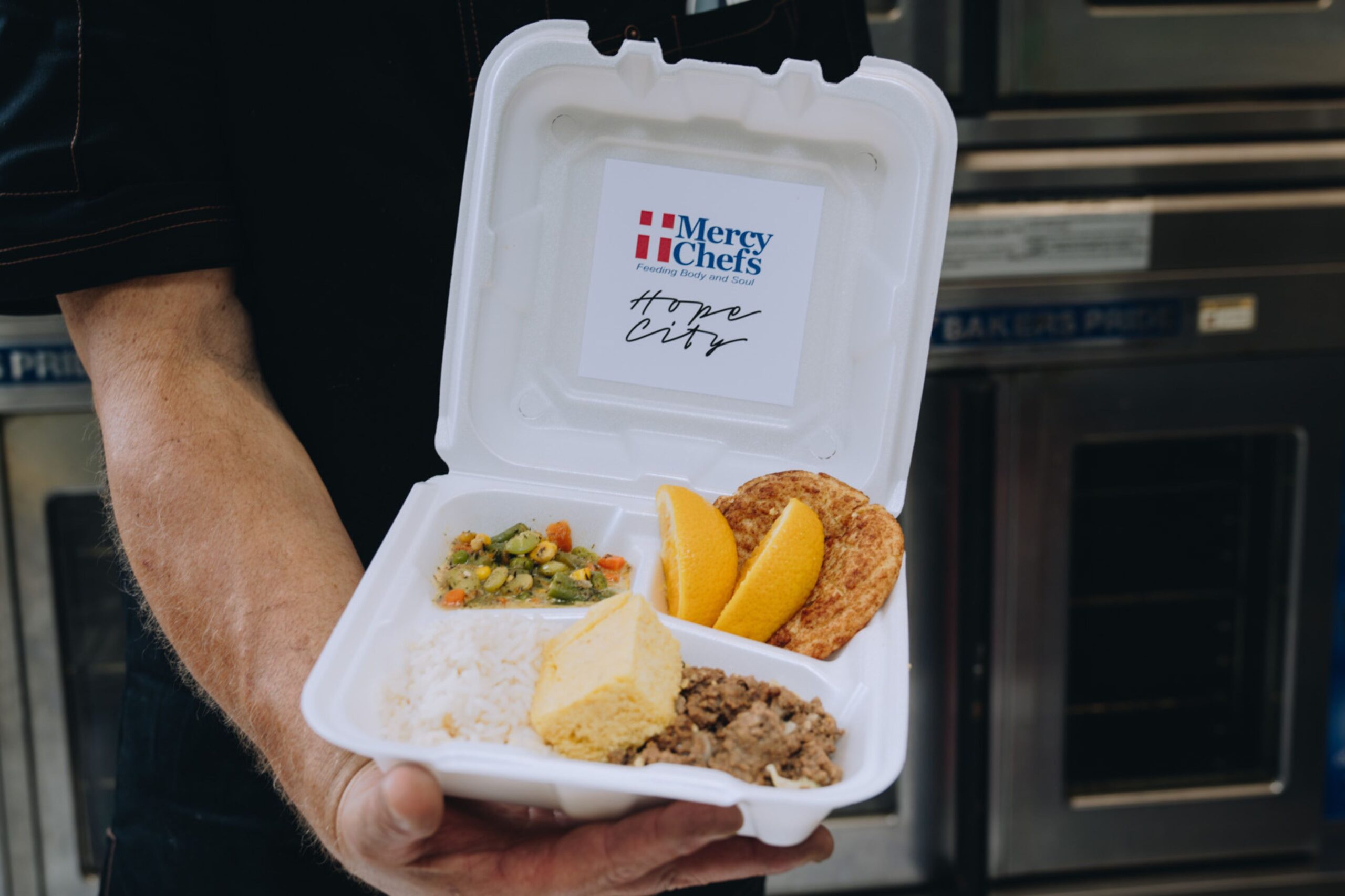 Hot plated meal in collaboration with Hope City Church