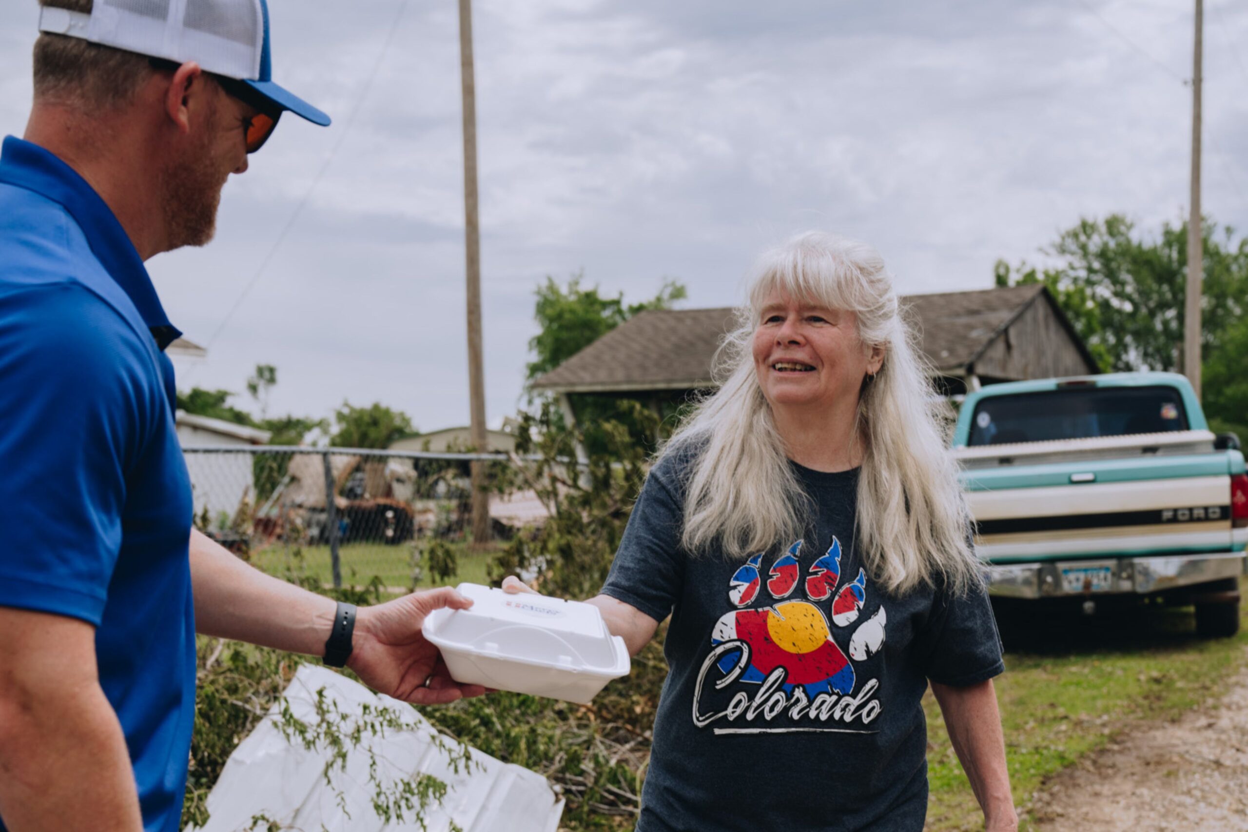 Meal distribution at Barnsdall, OK