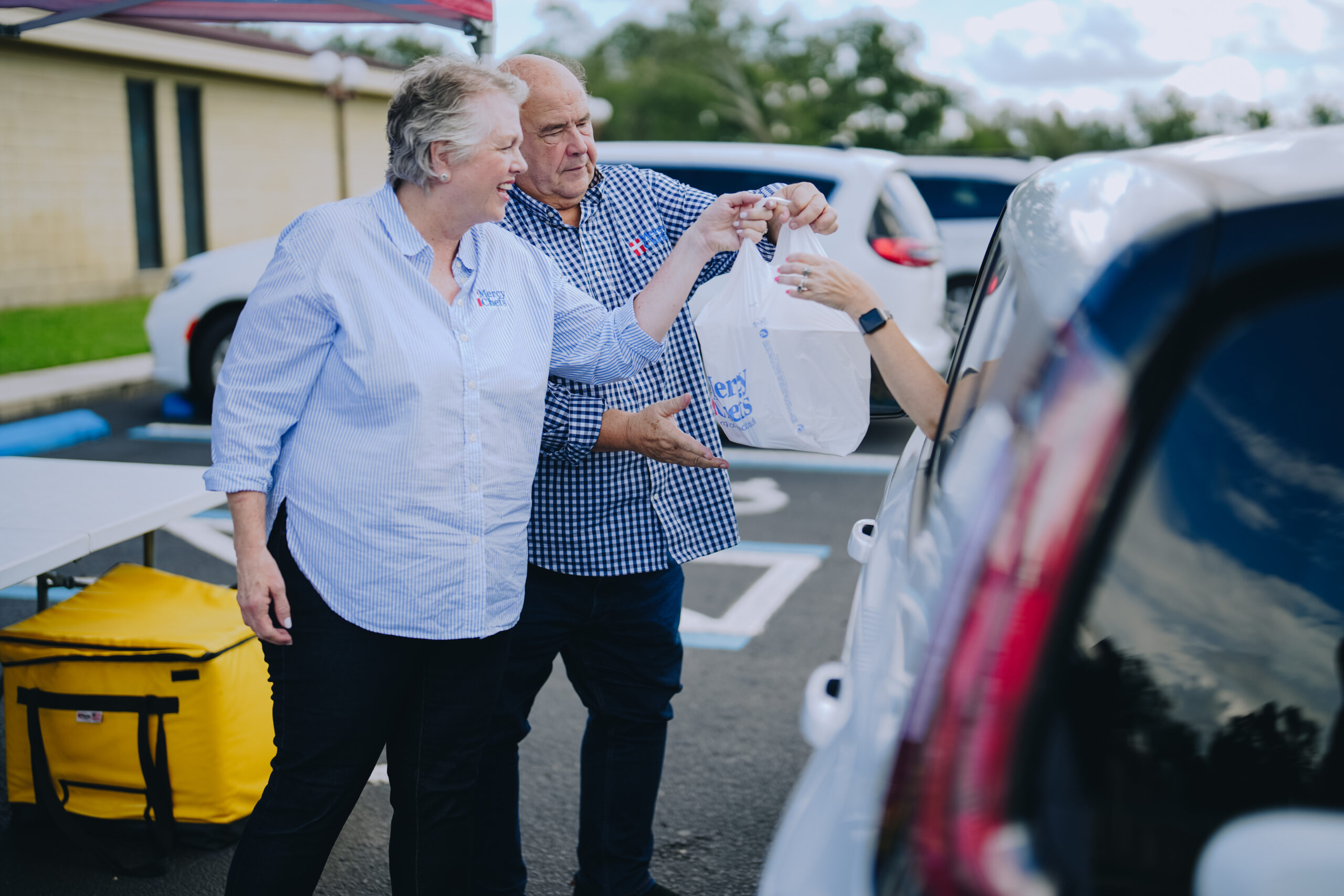 Food distribution at Live Oak, FL