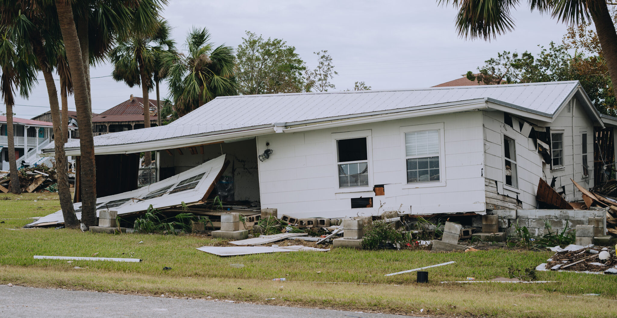 Hurricane Helene damage in Cedar Key, FL