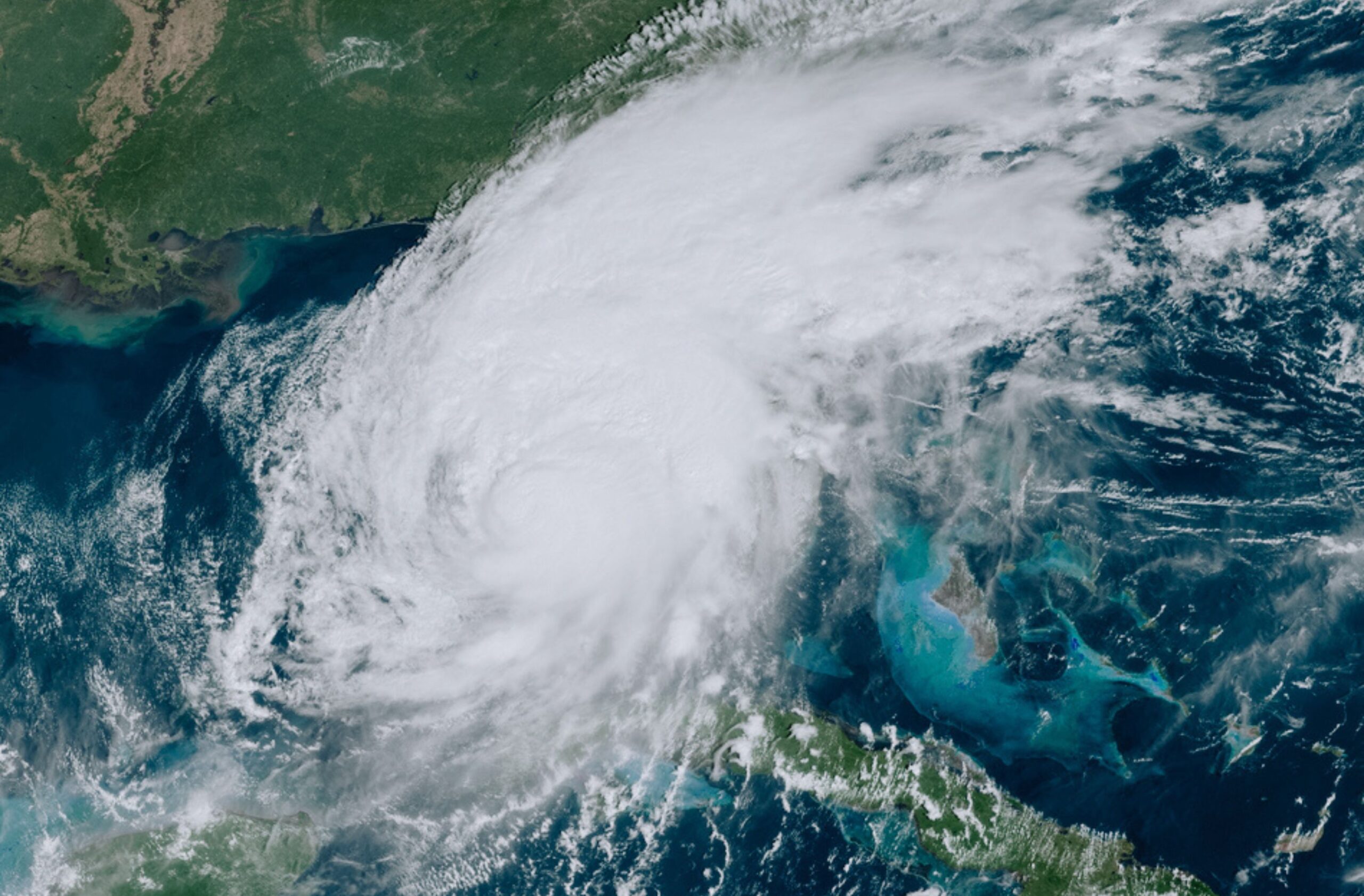 Satellite image of Hurricane Milton heading to Florida