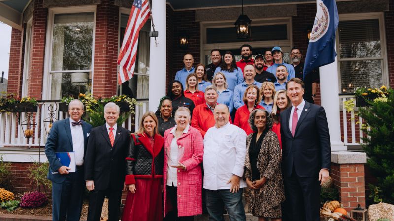 Mercy Chefs receives the Spirit of Virginia Award from the Governor and First Lady of Virginia