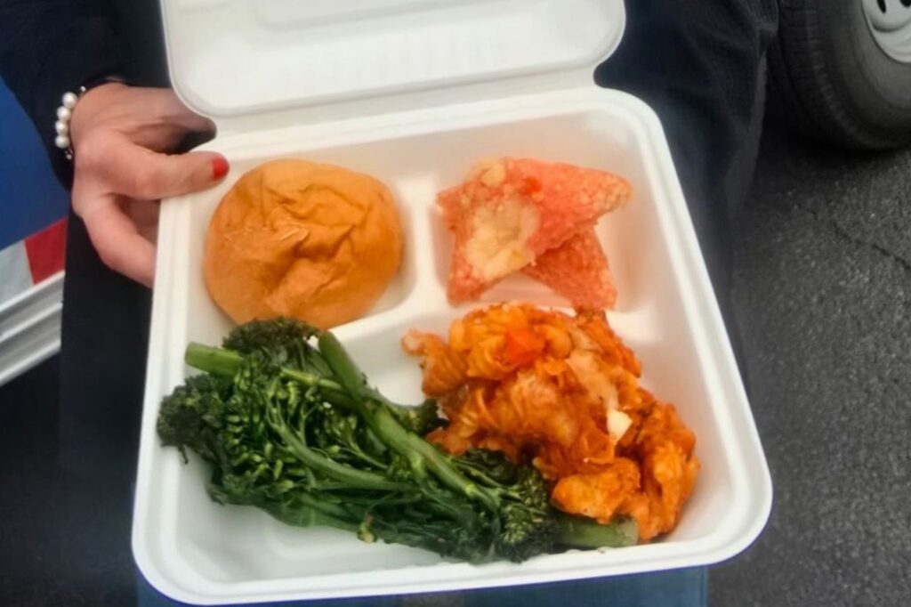 A shot of Mercy Chefs' first meal in Kankakee, IL