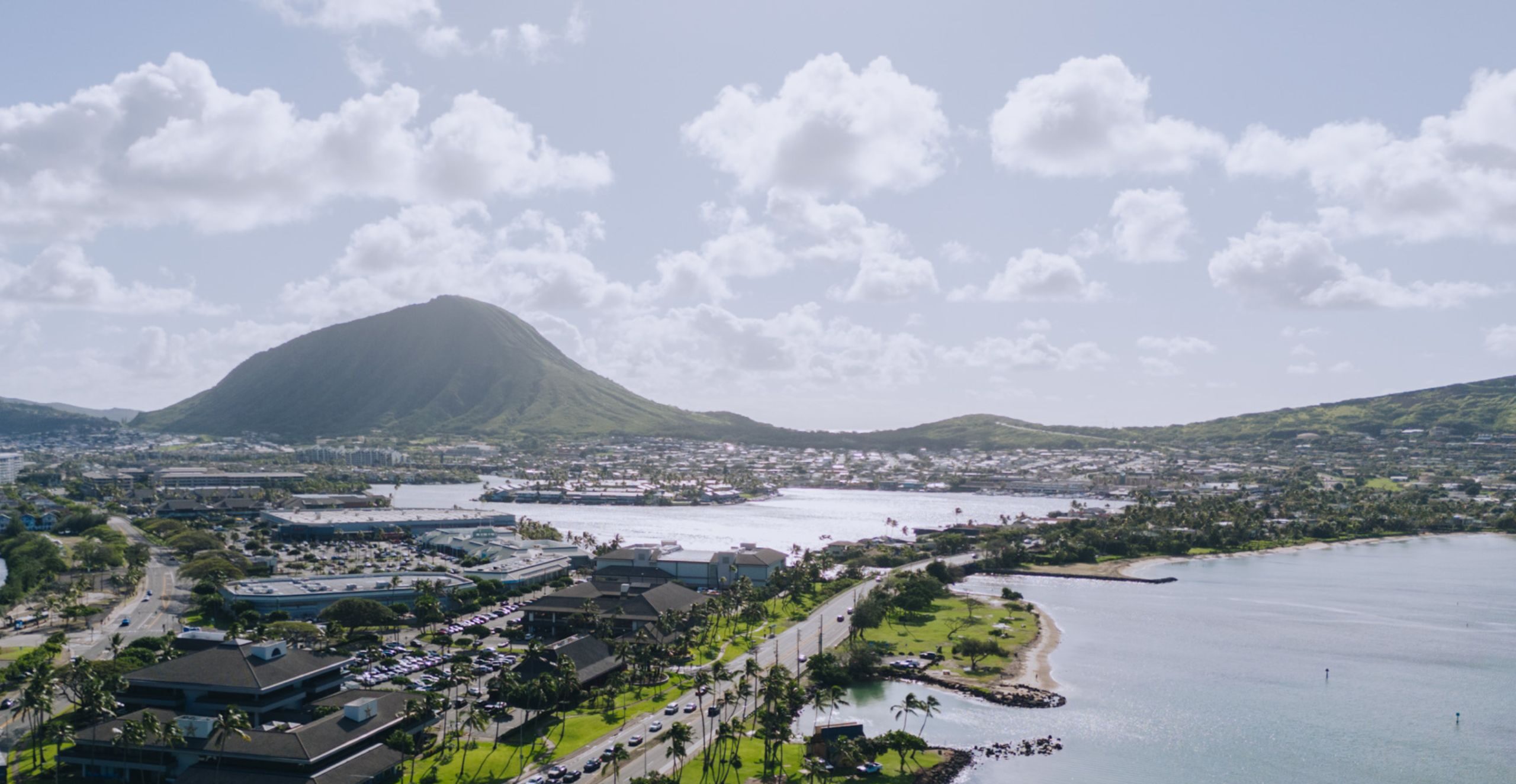 An aerial view of Hawaii