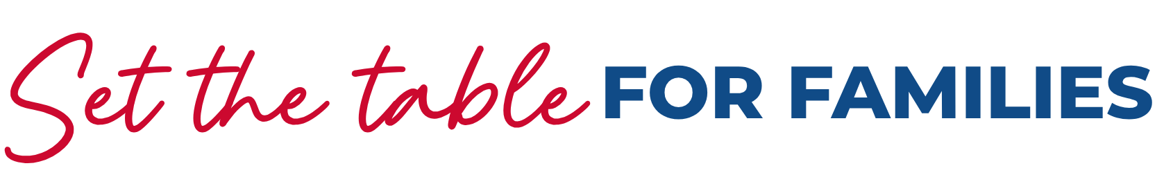 Set the table for families